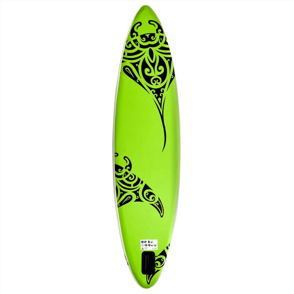 Inflatable Stand Up Surf Paddleboard Set 320 X 76 X 15 Cm, Suitable For Adults And Beginners - Green - Image 4