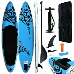 Inflatable Stand Up Paddleboard Set 366x76x15 Cm Blue