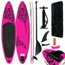Inflatable Stand Up Paddleboard Set 366x76x15 Cm Pink