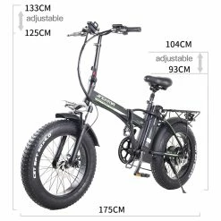 JINGHMA R8 500W 48V 15Ah 20 Inch Tire Electric Bicycle 40km/h Max Speed 90km Range 120kg Max Load -Zhengbu Shop JINGHMA R8 500W 48V 15Ah Electric Bicycle 90km Range 498415 4