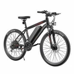 K3 Electric Bike 26*1.95 Inch Tire, 350W Motor 32Km/h Max Speed, Dual 36V 10.4Ah Battery, 120kg Load - Black & Red