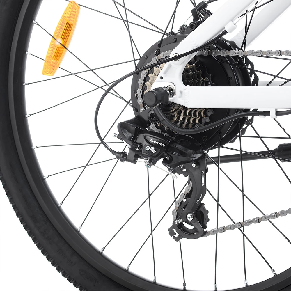 KAISDA K1-V Electric Bike 26 Inch Foldable Mountain Bike 250W Motor 25Km/h Max Speed 36V 10.4Ah Battery 70KM Max Range 120KG Max Load - White 6 KAISDA K1-V Electric Bike 26 Inch Foldable Mountain Bike 250W Motor 25Km/h Max Speed 36V 10.4Ah Battery 70KM Max Range 120KG Max Load - White - Image 6