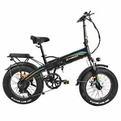 Alternative view of KAISDA K2P PRO Folding Electric Moped Bike 20*4.0 Inch Fat Tire Bafang 750W Motor 48V 15Ah Battery 25Km/h Speed Shimano 7 Speed 130KG Max Load - Orange Blue