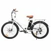 KAISDA K6 Pro Electric City Bike 26 Inch 36V 12.4Ah 350W Motor 32Km/h Max Speed Shimano 7-Speed E-bike IP54 Waterproof LED Light - White