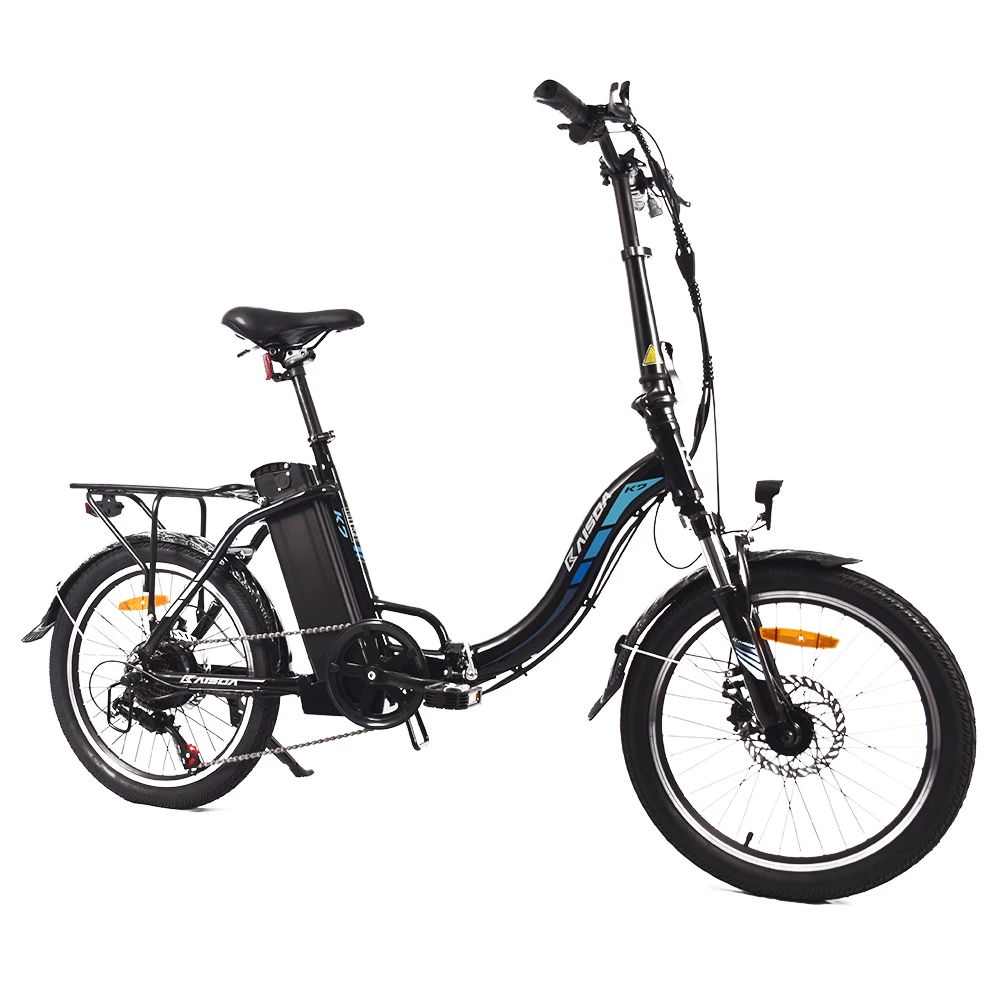 KAISDA K7 Folding Electric Moped Bike 20*1.95 Inch Tire 350W Motor 25-28Km/h Max Speed Mountain Bicycle SHIMANO 21-Speed APP Control - Black 5 KAISDA K7 Folding Electric Moped Bike 20*1.95 Inch Tire 350W Motor 25-28Km/h Max Speed Mountain Bicycle SHIMANO 21-Speed APP Control - Black - Image 5