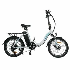 KAISDA K7 20*1.95 Inch Tire Folding Electric Moped Bike 350W Motor 25-28Km/h Max Speed Mountain Bicycle SHIMANO 21-Speed APP Control - White