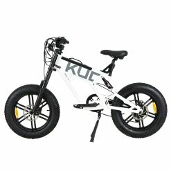 Alternative view of KUGOO T01 Electric Bicycle 48V 500W Motor 13Ah Battery 20*4.0 Inch Fat Tires 38Km/h Max Speed Shimano 7-Speed Gears Hydraulic Brakes 50-65KM Mileage 150KG Load Electric Mountain Bike - White