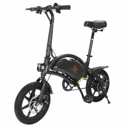 [Ship To UK] KugooKirin V1 (KIRIN B2) Folding Moped Electric Bike E-Scooter With Pedals 400W Brushless Motor Max Speed 45km/h 7.5AH Lithium Battery Disc Brake 14 Inch Pneumatic Tires Smart App Control Child Saddle - Black -Zhengbu Shop KUGOO V1 Folding Moped Electric Bike 12 Inch Black 466017 2 1