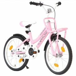 Kids Bike With Front Carrier 18 Inch Pink And Black