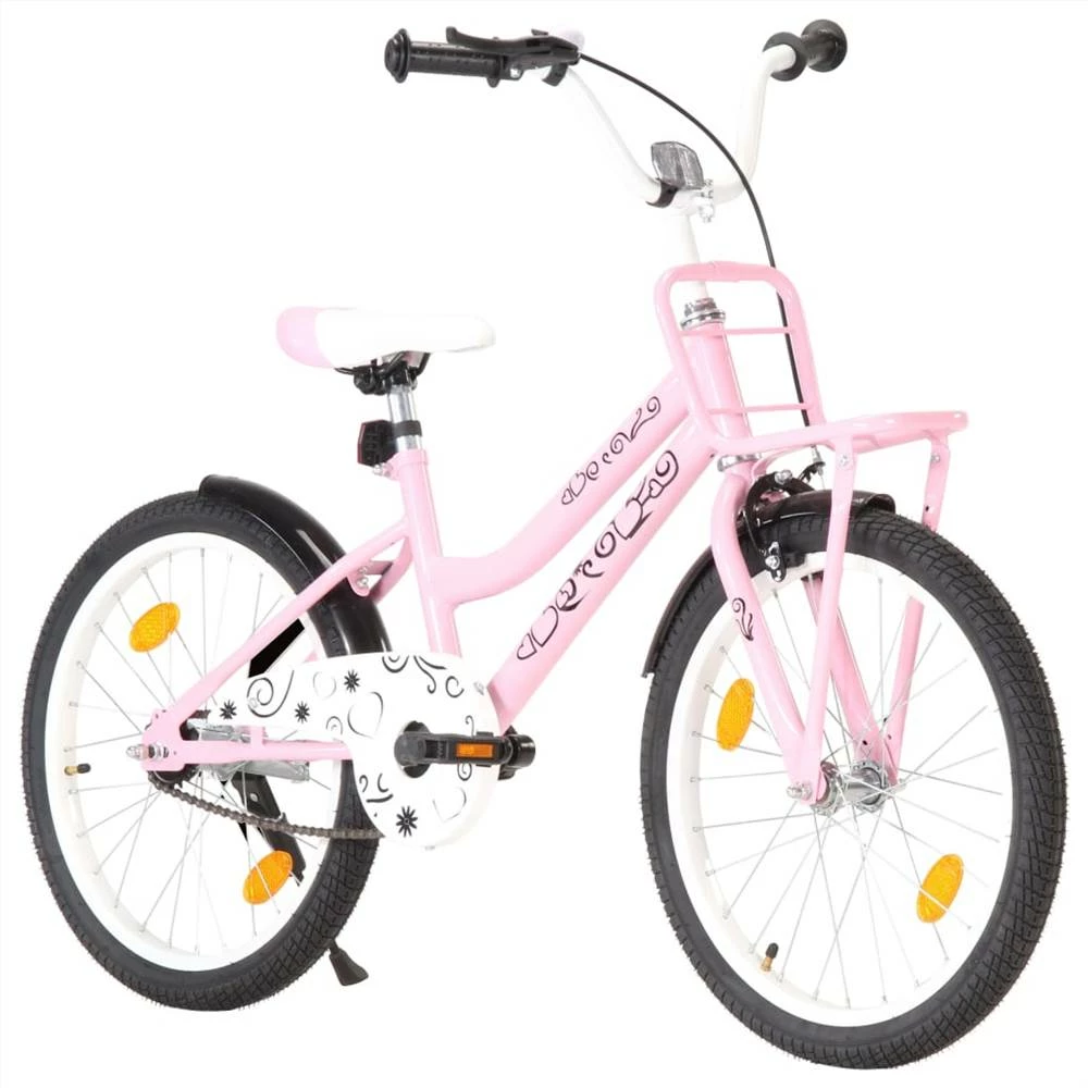 Kids Bike With Front Carrier 20 Inch Pink And Black 1 Kids Bike With Front Carrier 20 Inch Pink And Black