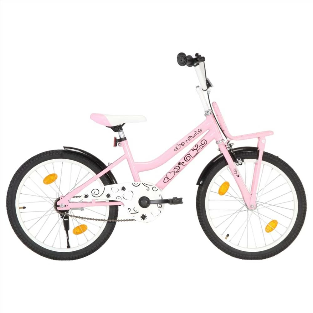 Kids Bike With Front Carrier 20 Inch Pink And Black 2 Kids Bike With Front Carrier 20 Inch Pink And Black - Image 2