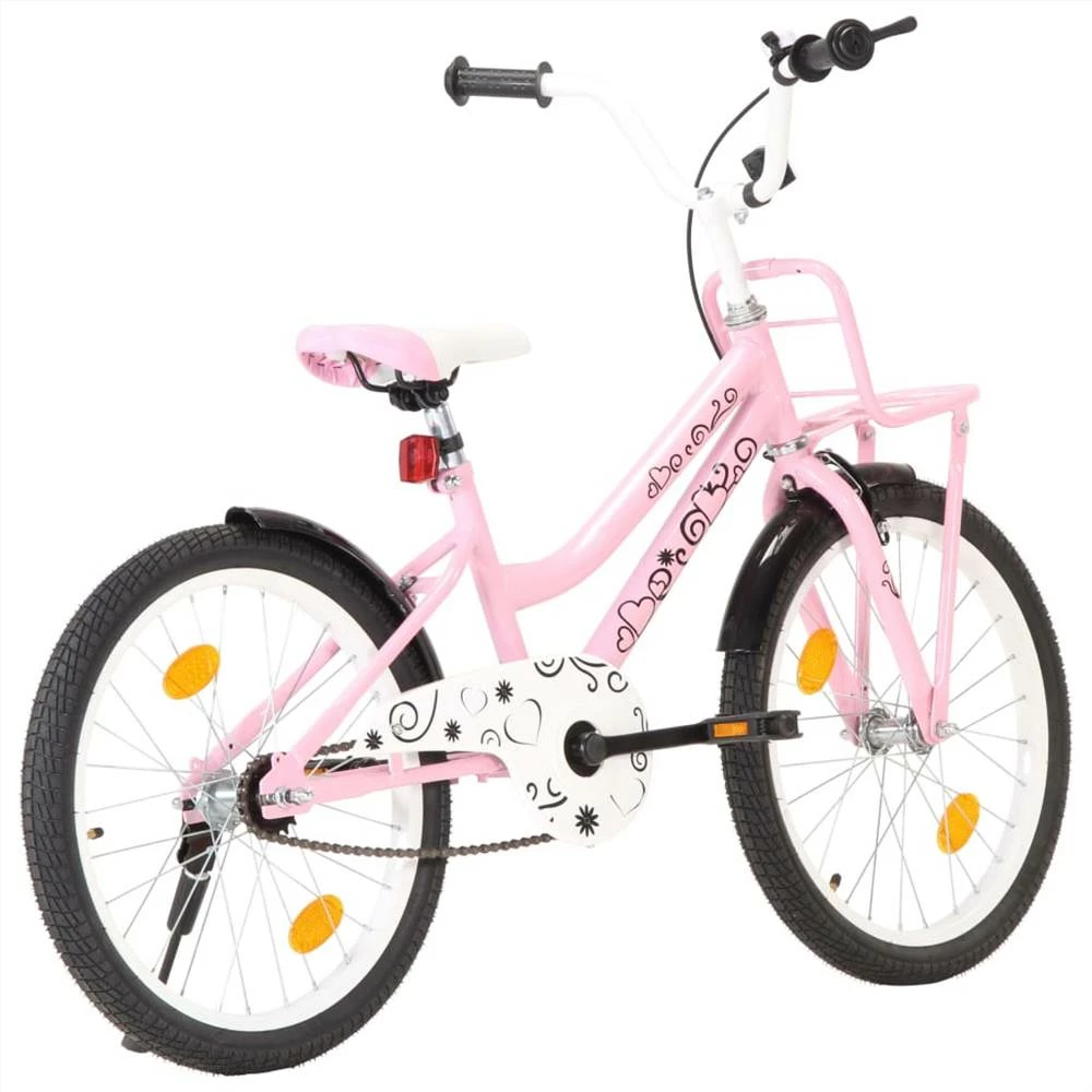 Kids Bike With Front Carrier 20 Inch Pink And Black 3 Kids Bike With Front Carrier 20 Inch Pink And Black - Image 3