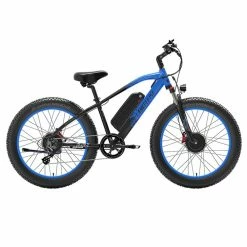 LANKELEISI MG740 PLUS Electric Bike 26*4.0'' Tires 1000W*2 Dual Motor 20Ah Battery 49km/h Max Speed - Black & Blue