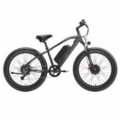 LANKELEISI MG740 PLUS Electric Bike 26*4.0'' Tires 1000W*2 Dual Motor 20Ah Battery 49km/h Max Speed - Black & Grey