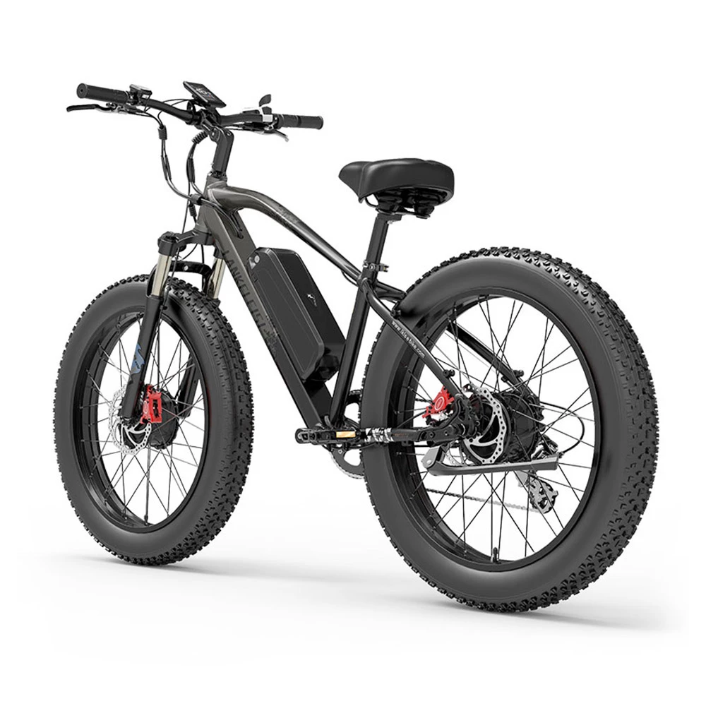 LANKELEISI MG740 PLUS Electric Bike 26*4.0'' Tires 1000W*2 Dual Motor 20Ah Battery 49km/h Max Speed - Black & Grey 4 LANKELEISI MG740 PLUS Electric Bike 26*4.0'' Tires 1000W*2 Dual Motor 20Ah Battery 49km/h Max Speed - Black & Grey - Image 4