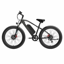 Alternative view of LANKELEISI MG740 PLUS Electric Bike 26*4.0'' Tires 1000W*2 Dual Motor 20Ah Battery 49km/h Max Speed - Black & Grey