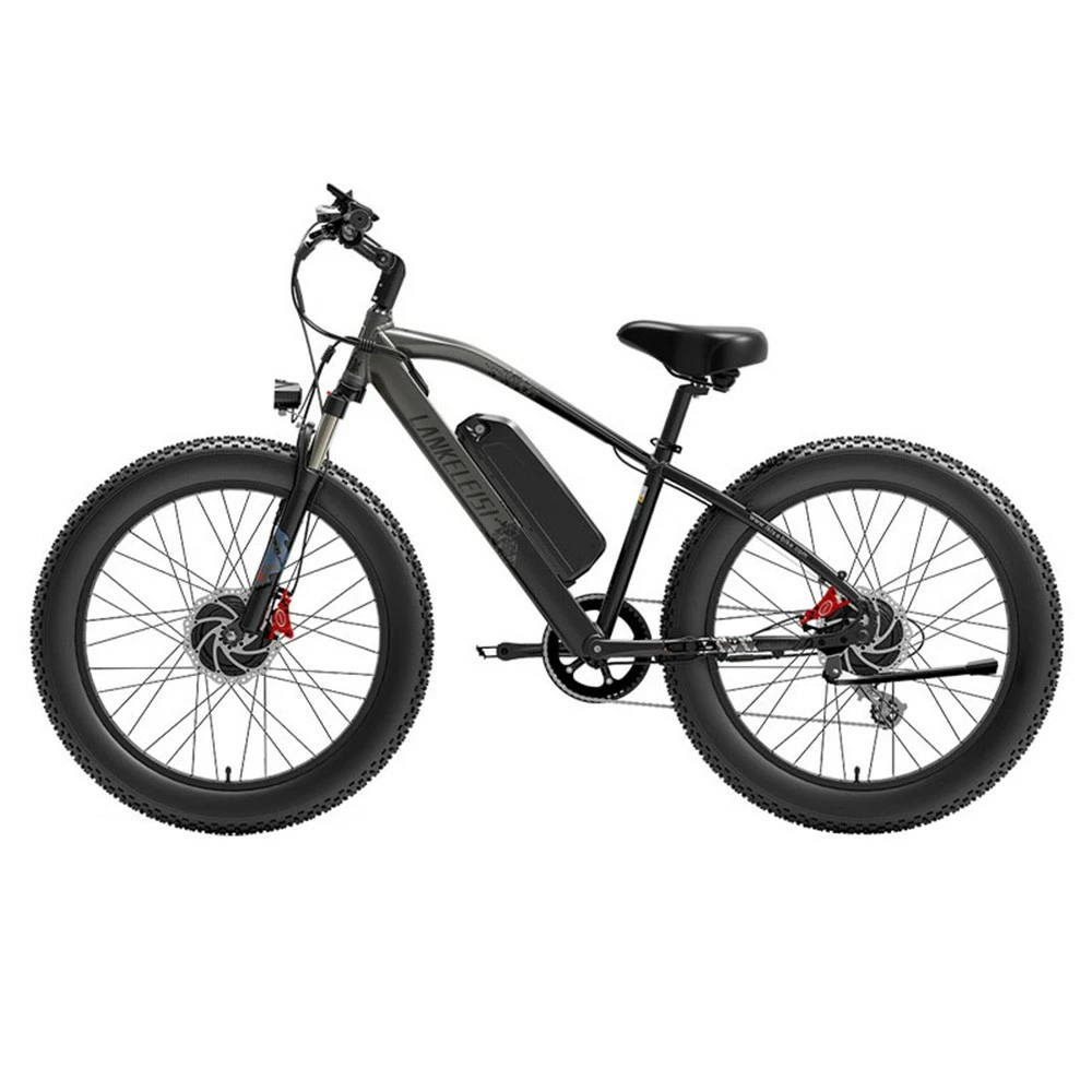 LANKELEISI MG740 PLUS Electric Bike 26*4.0'' Tires 1000W*2 Dual Motor 20Ah Battery 49km/h Max Speed - Black & Grey 2 LANKELEISI MG740 PLUS Electric Bike 26*4.0'' Tires 1000W*2 Dual Motor 20Ah Battery 49km/h Max Speed - Black & Grey - Image 2