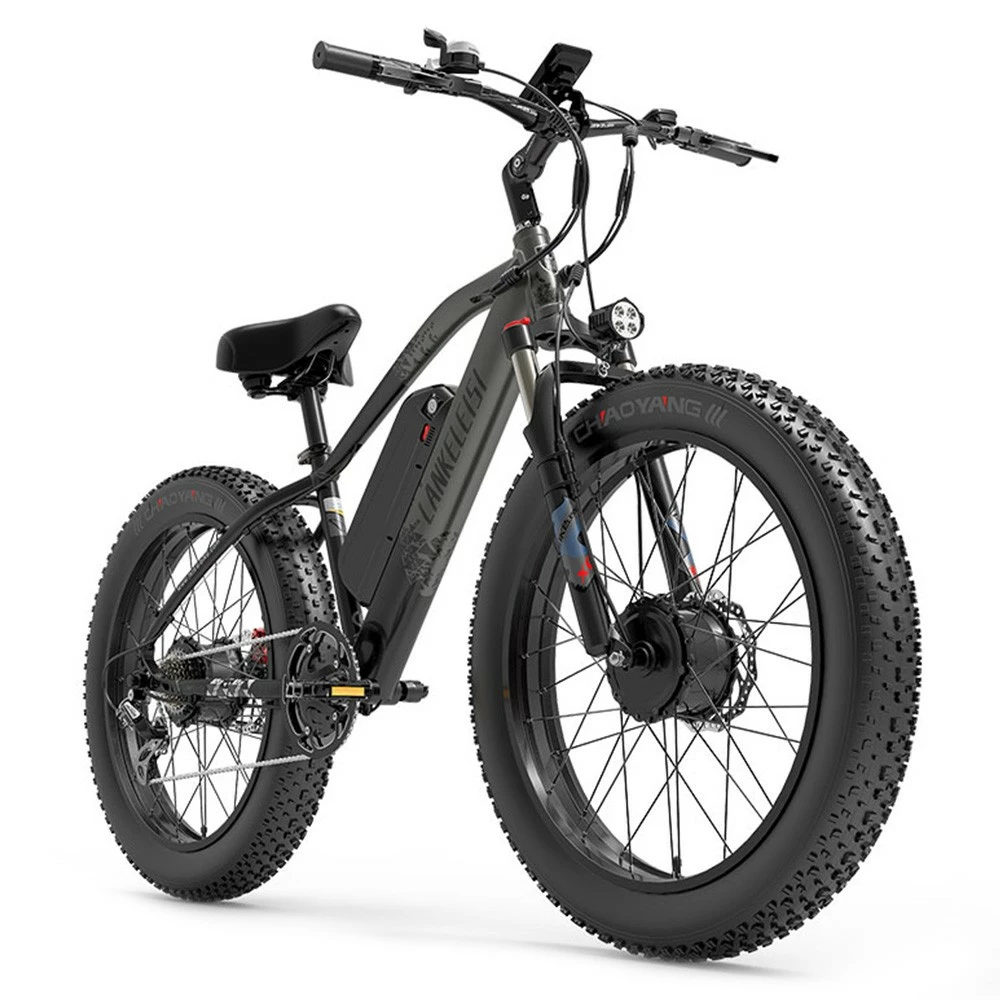 LANKELEISI MG740 PLUS Electric Bike 26*4.0'' Tires 1000W*2 Dual Motor 20Ah Battery 49km/h Max Speed - Black & Grey 3 LANKELEISI MG740 PLUS Electric Bike 26*4.0'' Tires 1000W*2 Dual Motor 20Ah Battery 49km/h Max Speed - Black & Grey - Image 3