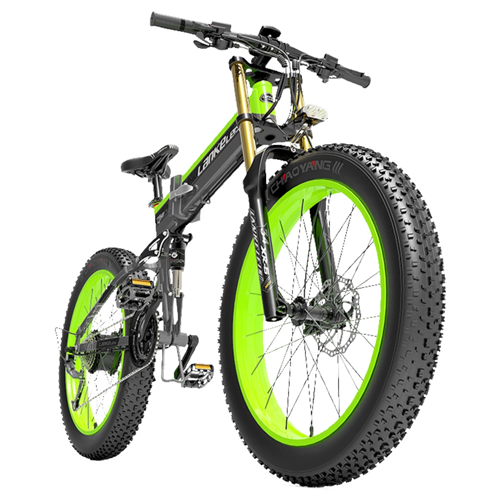 LANKELEISI T750 Plus Big Fork Electric Bike 26*4.0 Inch Fat Tire 1000W Motor 40Km/h Max Speed 48V 17.5Ah Battery 100KM Range Shimano 27-Speed 180KG Max Load - Green 1 LANKELEISI T750 Plus Big Fork Electric Bike 26*4.0 Inch Fat Tire 1000W Motor 40Km/h Max Speed 48V 17.5Ah Battery 100KM Range Shimano 27-Speed 180KG Max Load - Green