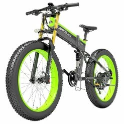 Alternative view of LANKELEISI T750 Plus Big Fork Electric Bike 26*4.0 Inch Fat Tire 1000W Motor 40Km/h Max Speed 48V 17.5Ah Battery 100KM Range Shimano 27-Speed 180KG Max Load - Green