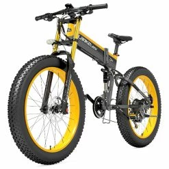 Alternative view of LANKELEISI T750 Plus Big Fork Electric Bike 26*4.0 Inch Fat Tire 1000W Motor 40Km/h Max Speed 48V 17.5Ah Battery 100KM Range Shimano 27-Speed 180KG Max Load - Yellow