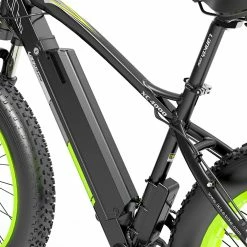 LANKELEISI XC4000 Electric Bike 26*4.0 Inch Fat Tires 1000W Motor 40Km/h Max Speed 48V 17.5Ah Battery Shimano 7 Speed 120Km Range 180Kg Max Load - Green -Zhengbu Shop LANKELEISI XC4000 Electric Bike 48V 1000W Motor Green 502660 5