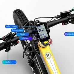 LANKELEISI XT750 Electric Bike Sports Version 26*1.95 Inch Kenda Tire 500W Motor 35KM/H 48V 14.5Ah Battery 100KM Range Shimano 27 Speed - Yellow 7 LANKELEISI XT750 Electric Bike Sports Version 26*1.95 Inch Kenda Tire 500W Motor 35KM/H 48V 14.5Ah Battery 100KM Range Shimano 27 Speed - Yellow -Zhengbu Shop LANKELEISI XT750 Sports Version Electric Bike Yellow 502663 3