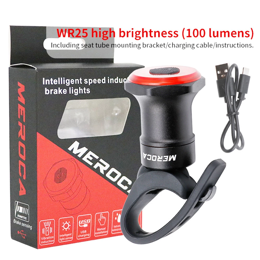 MEROCA WR25 Smart Bike Seatpost Tail Light Brake Sensing Bicycle Rear Flashlight With 500mAh Battery 4 Light Modes 5 MEROCA WR25 Smart Bike Seatpost Tail Light Brake Sensing Bicycle Rear Flashlight With 500mAh Battery 4 Light Modes - Image 5