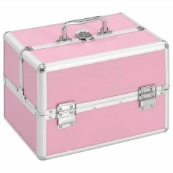Make-up Case 22x30x21 Cm Pink Aluminium