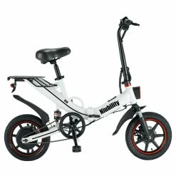 Niubility B14 Electric Moped Folding Bike 14 Inch 400W Motor 48V 15Ah Battery Up To 100KM Mileage Max 25km/h Double Disc Brake APP Control - White