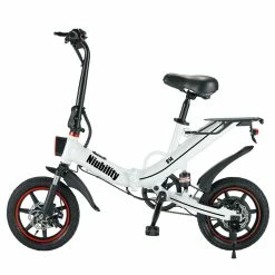 Alternative view of Niubility B14 Electric Moped Folding Bike 14 Inch 400W Motor 48V 15Ah Battery Up To 100KM Mileage Max 25km/h Double Disc Brake APP Control - White