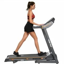 Merax Newest 2.25HP Electric Folding Treadmill Motorized Running Machine With Cushion Adjustable Incline Level Large Display - Black
