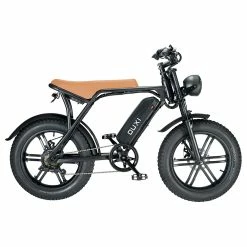OUXI V8 Electric Bike 20*4.0 Inch Fat Tires 750W Motor 50Km/h Max Speed 48V 15Ah Battery Retro Ebike Max Load 150kg Dual Disc Brake Shimano 7-Speed Gear