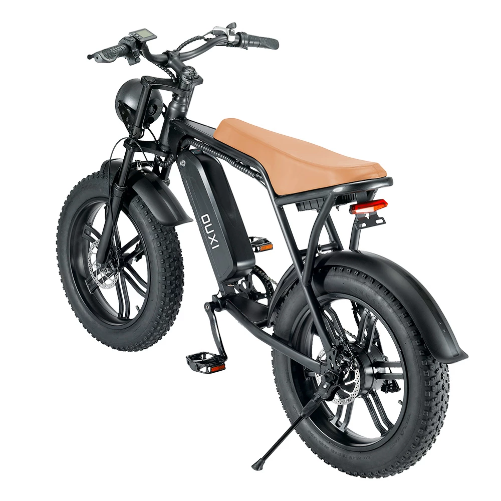 OUXI V8 Electric Bike 20*4.0 Inch Fat Tires 750W Motor 50Km/h Max Speed 48V 15Ah Battery Retro Ebike Max Load 150kg Dual Disc Brake Shimano 7-Speed Gear 5 OUXI V8 Electric Bike 20*4.0 Inch Fat Tires 750W Motor 50Km/h Max Speed 48V 15Ah Battery Retro Ebike Max Load 150kg Dual Disc Brake Shimano 7-Speed Gear - Image 5
