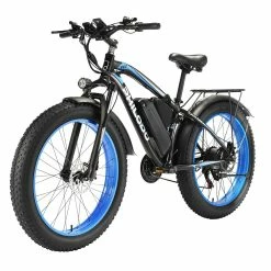 Philodo Bikes PHILODO H7 2.0 Electric Mountain Bike 26*4.0 Inch Fat Tires 48V 13Ah 1000W High-speed Motor 50Km/h Max Speed 65KM Range Removable Battery 21 Speed Gear All Terrain Fat Bike Black & Blue