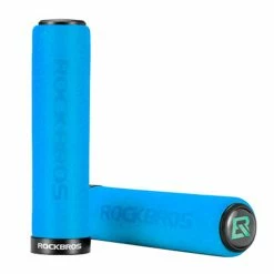 ROCKBROS Bicycle Grip MTB Sponge HandleBar Grip Anti-skid Shock-absorbing Soft Bike Grip Ultralight - Blue