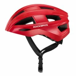 ROCKBROS Bicycle Helmet With Integrated Taillight MTB Road Cycling Helmet - Red