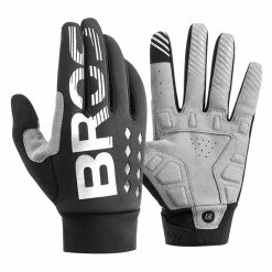 ROCKBROS Cycling Gloves Shockproof Wear Resistant Full Finger Windproof Gloves Breathable Lengthen Warm MTB Glove - L
