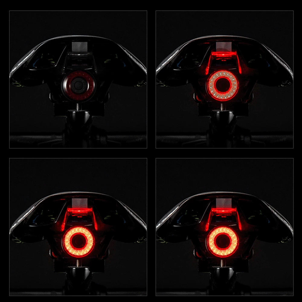 ROCKBROS Q5 Bike Light Smart Sensor LED Light IPX6 Waterproof 4 Flash Modes Taillight - Saddle Bracket - Image 3