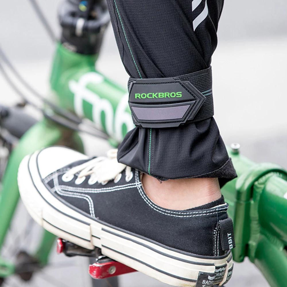 ROCKBROS Reflective Pant Band For Night Running, Cycling, Walking, Adjustable Elastic Safety Gear For Runner - Colorful - Image 2