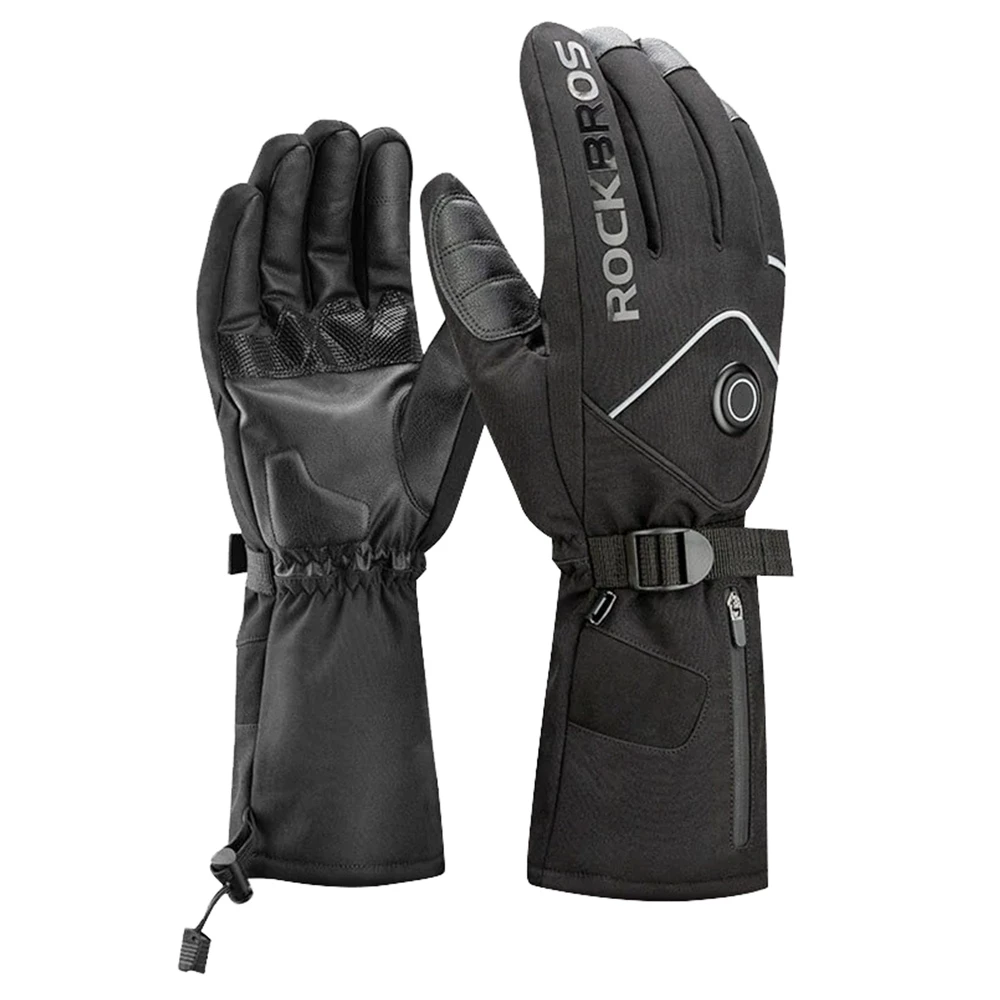 ROCKBROS S278 Heating Gloves For Cycling, Touchscreen Motorcycle Bicycle Breathable Waterproof Gloves - M 1 ROCKBROS S278 Heating Gloves For Cycling, Touchscreen Motorcycle Bicycle Breathable Waterproof Gloves - M