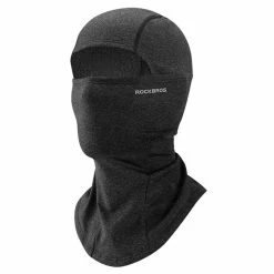 ROCKBROS Snowboard Face Mask Windproof Warm Outdoor Thermal Fleece Ski Mask Breathable Unisex For Camping, Skiing - Deep Grey