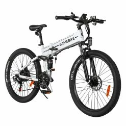 SAMEBIKE LO26-II Foldable Mountain Electric Bike 750W Motor 48V 10Ah Battery 60-80 Km Range 35km/h Max Speed - White 7 SAMEBIKE LO26-II Foldable Mountain Electric Bike 750W Motor 48V 10Ah Battery 60-80 Km Range 35km/h Max Speed - White -Zhengbu Shop SAMEBIKE LO26 II Foldable Mountain Electric Bike White 516985 3