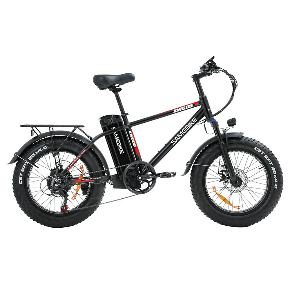 SAMEBIKE XWC05 Electric Mountain Bike 20*4.0 Inch Fat Tire 750W Brushless Geared Motor 35Km/h Max Speed 48V 13Ah Battery 80KM Range Shimano 7-Speed Double Disc Brake - Red 1 SAMEBIKE XWC05 Electric Mountain Bike 20*4.0 Inch Fat Tire 750W Brushless Geared Motor 35Km/h Max Speed 48V 13Ah Battery 80KM Range Shimano 7-Speed Double Disc Brake - Red