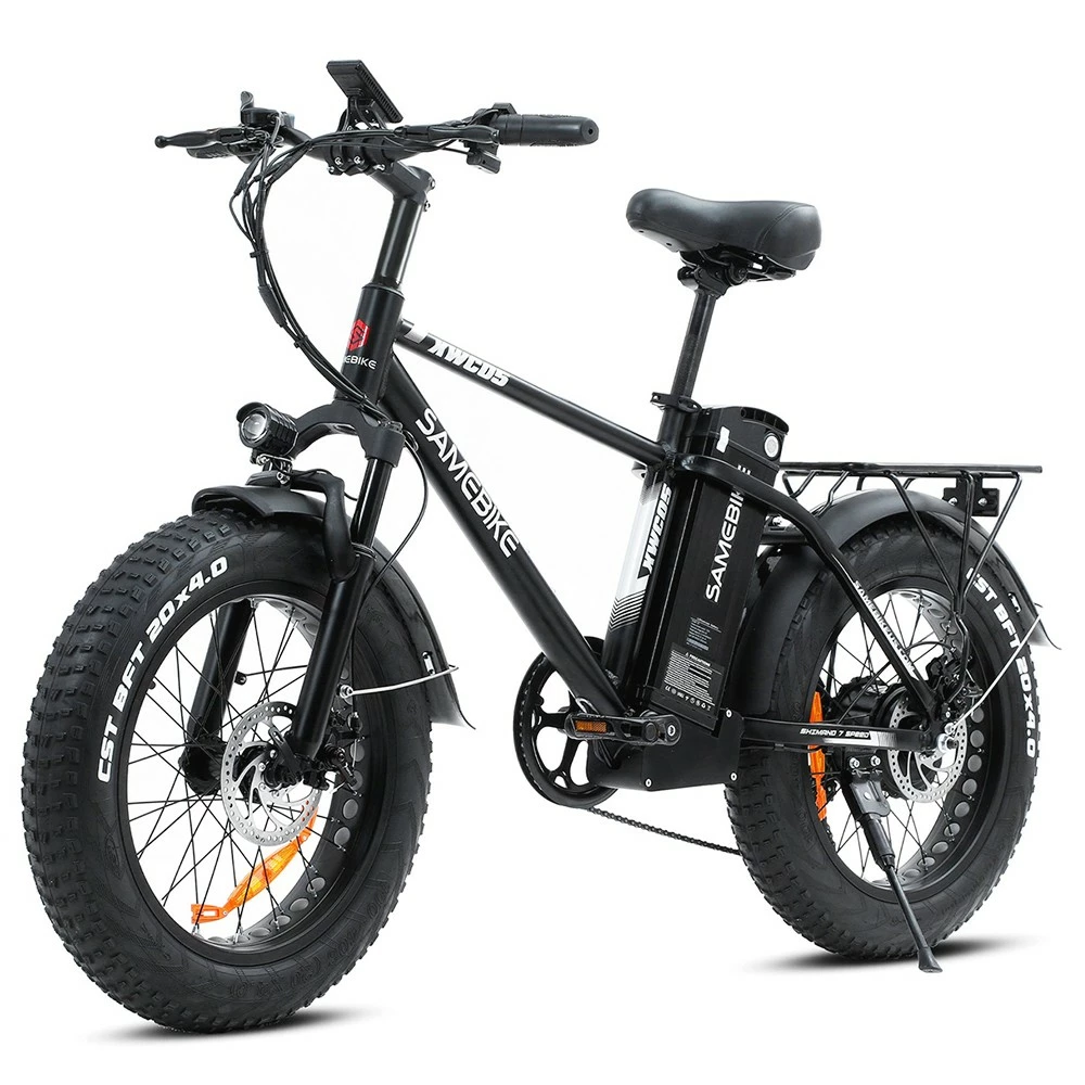 SAMEBIKE XWC05 Electric Mountain Bike 20*4.0 Inch Fat Tire 750W Brushless Geared Motor 35Km/h Max Speed 48V 13Ah Battery 80KM Range Shimano 7-Speed Double Disc Brake - Silver 3 SAMEBIKE XWC05 Electric Mountain Bike 20*4.0 Inch Fat Tire 750W Brushless Geared Motor 35Km/h Max Speed 48V 13Ah Battery 80KM Range Shimano 7-Speed Double Disc Brake - Silver - Image 3