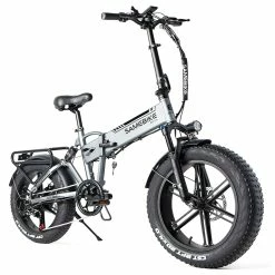 SAMEBIKE XWLX09 20 Inches Fat Tire EBike 500W All Terrain EBike 25-35km/h Max Speed 80-90km Max Mileage - Silver