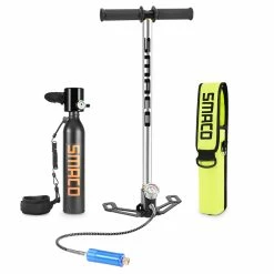 SMACO S300-B3 0.5L Mini Scuba Diving Tank 5-7 Minutes Using Time With Hand Pump - Black
