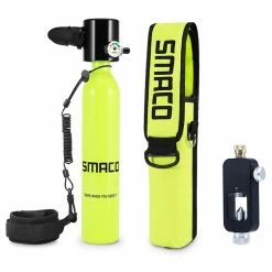 SMACO S300-A7 0.5L Mini Scuba Diving Tank 5-7 Minutes Using Time With Refill Adapter - Green