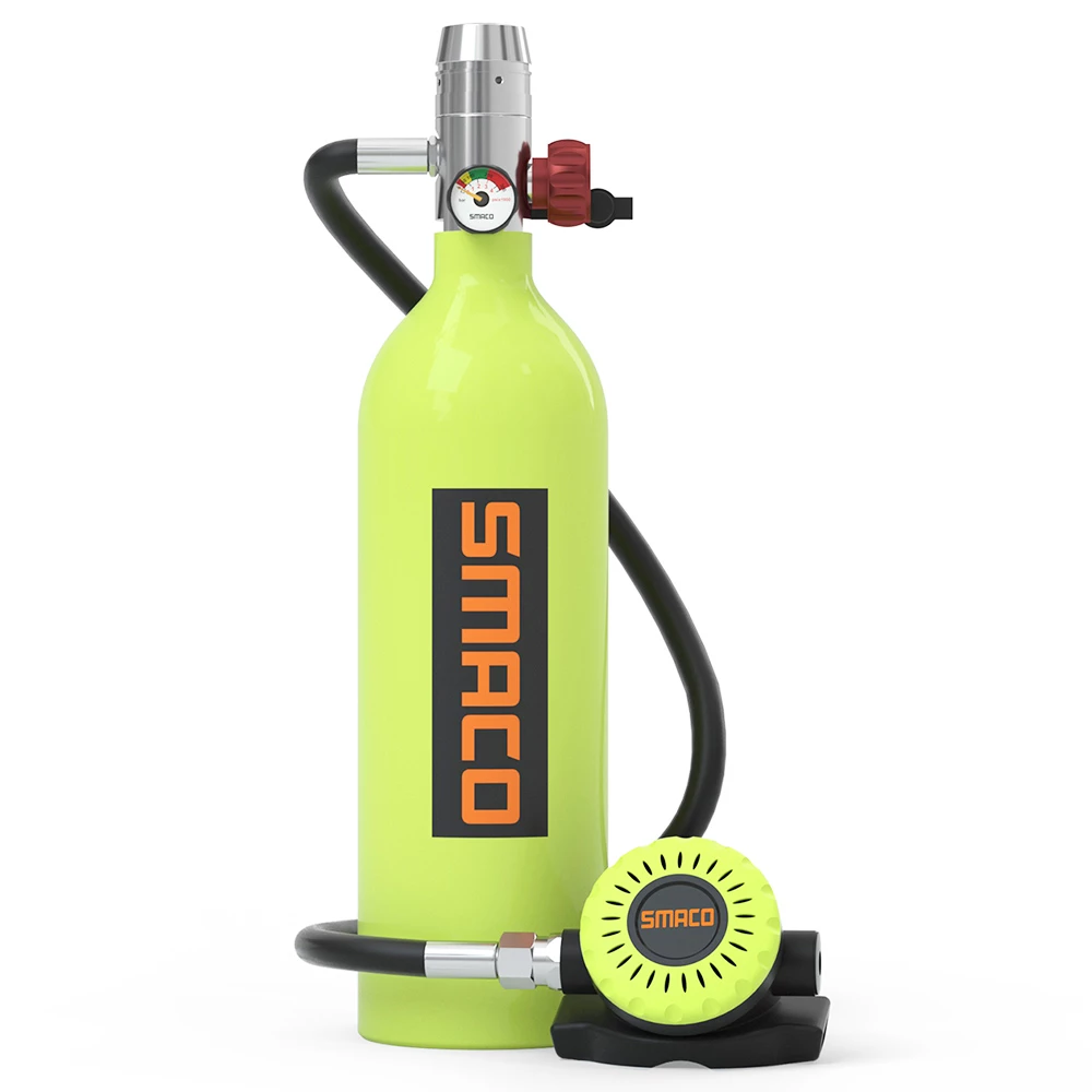 SMACO S400 1L Mini Scuba Diving Tank With DOT Certified 15-20 Minutes Using Time 1L Portable Bag - Green 2 SMACO S400 1L Mini Scuba Diving Tank With DOT Certified 15-20 Minutes Using Time 1L Portable Bag - Green - Image 2