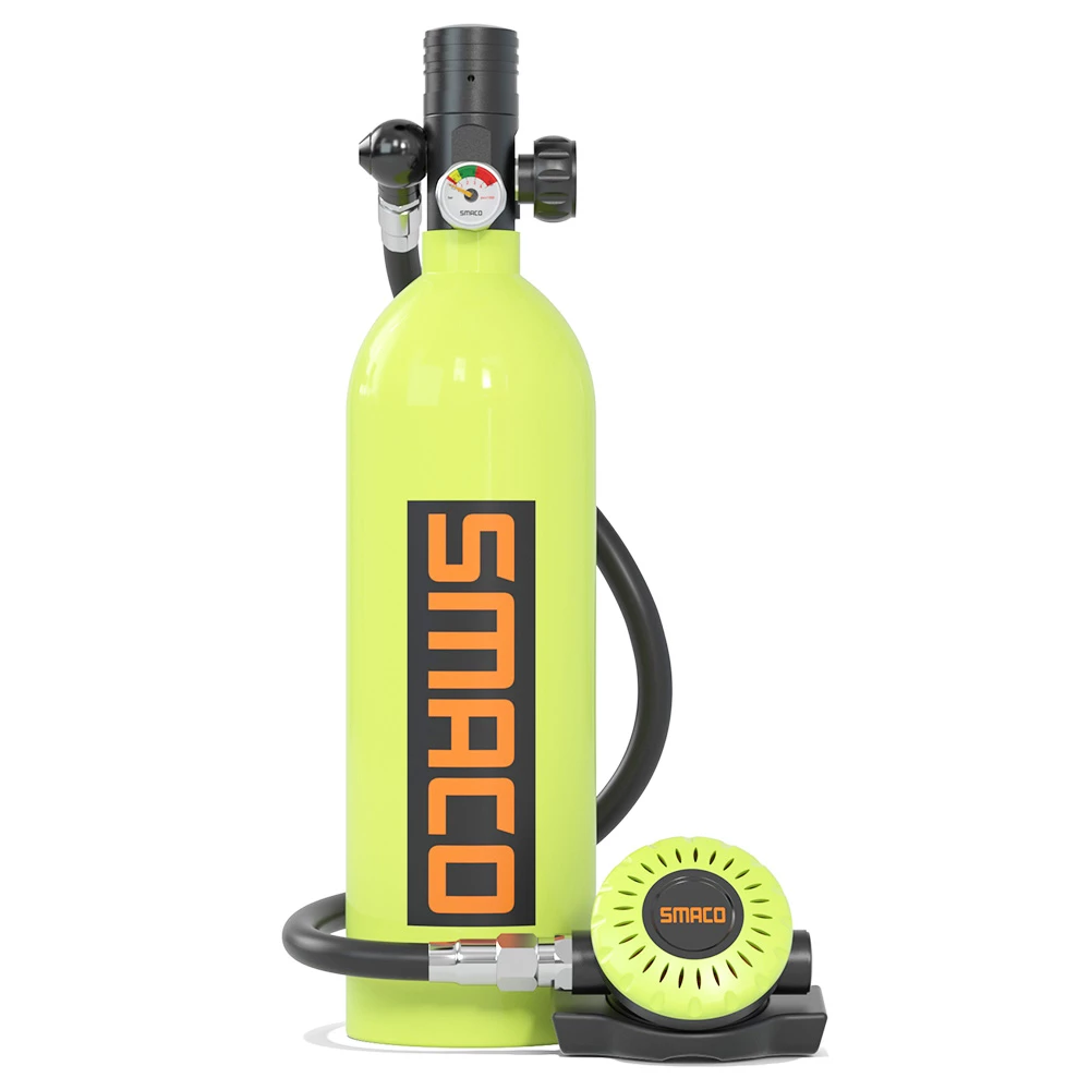 SMACO S400 Plus 1L Mini Scuba Diving Tank For 15-20 Minutes Using Time Lightweight And Portable Diving Set - Green 1 SMACO S400 Plus 1L Mini Scuba Diving Tank For 15-20 Minutes Using Time Lightweight And Portable Diving Set - Green